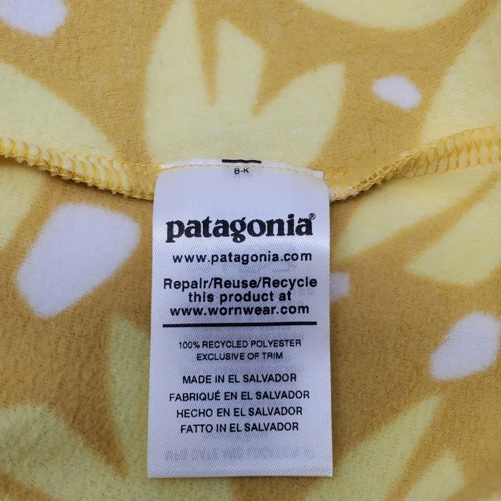 NWT PATAGONIA MICRO D SNAP-T PULLOVER RARE YELLOW COLOR PRINT WOMEN SIZE MEDIUM - Picture 10 of 15